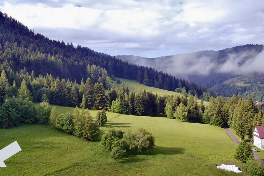 limanowski, Niedźwiedź, Poręba Wielka, Widokowa działka Poręba Wielka,  Orkanówka 2870m2