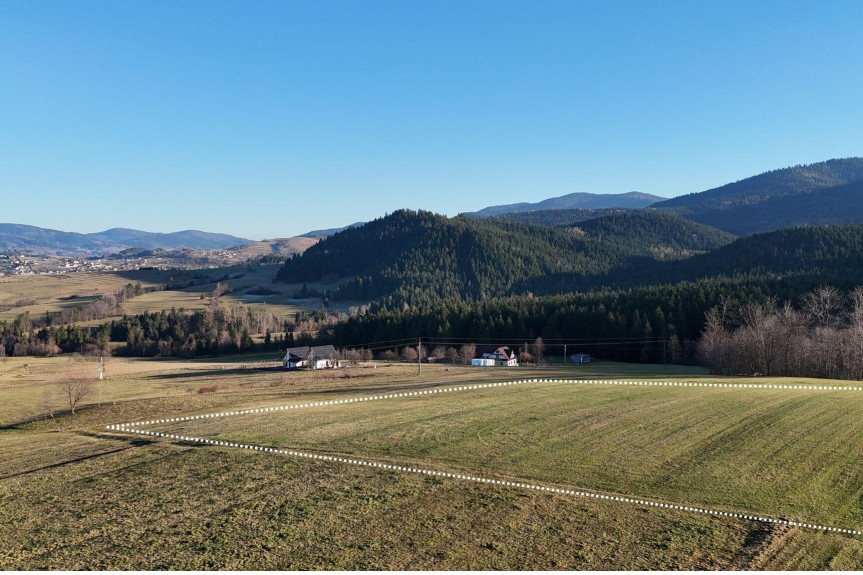 małopolskie, limanowski, Niedźwiedź, Poręba Wielka, Działka widokowa Niedźwiedź 6000m2 blisko lasu