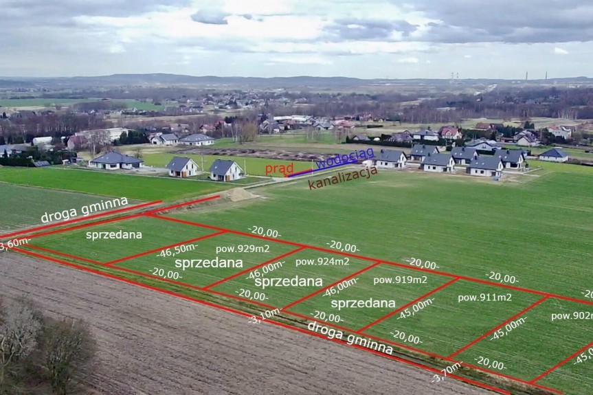 krakowski, Skawina, Facimiech, Działka budowlana 902 m2 Facimiech koło Skawiny