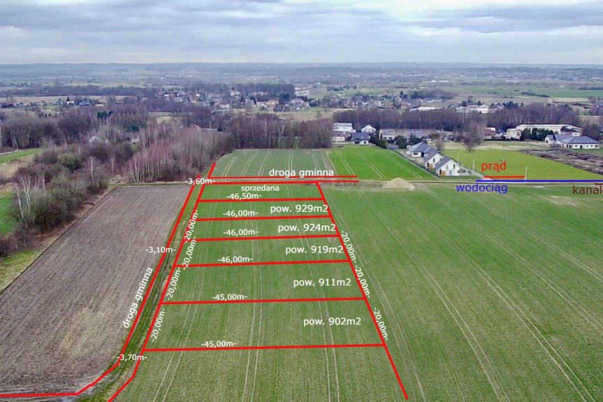 krakowski, Skawina, Facimiech, Działka budowlana 902 m2 Facimiech koło Skawiny