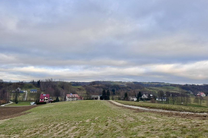 podkarpackie, ropczycko-sędziszowski, Wielopole Skrzyńskie, Glinik, Działka budowlana widokowa Glinik 2000m2