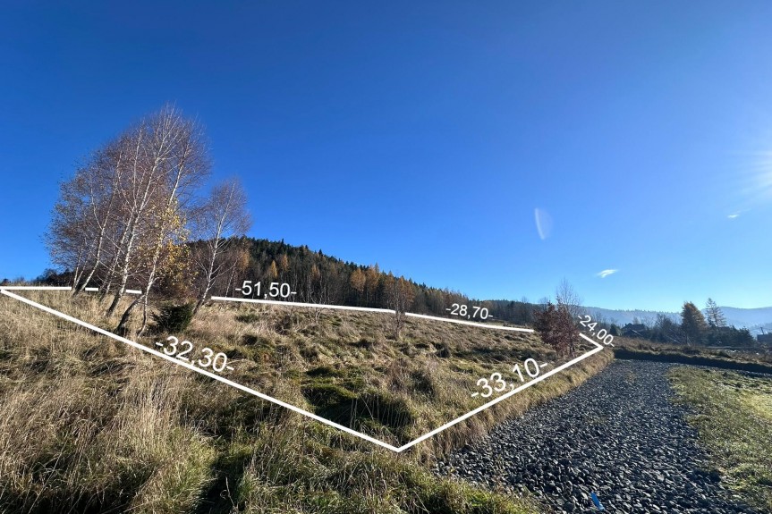 limanowski, Niedźwiedź, Poręba Wielka, Działka budowlana Poręba Wielka/Koninki 800m2