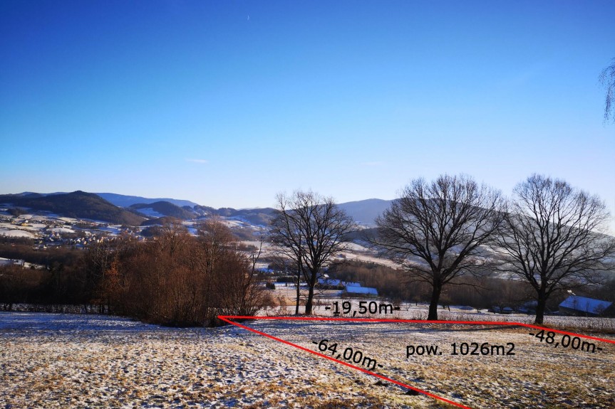 limanowski, Dobra, Przenosza, Działka Budowlana z widokiem na Beskid, Przenosza