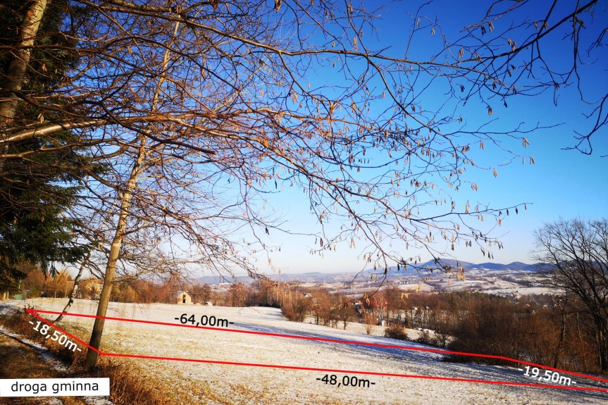 limanowski, Dobra, Przenosza, Działka Budowlana z widokiem na Beskid, Przenosza