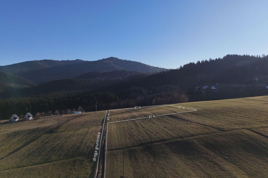 limanowski, Niedźwiedź, Poręba Wielka, Działka widokowa Niedźwiedź 6000m2 blisko lasu