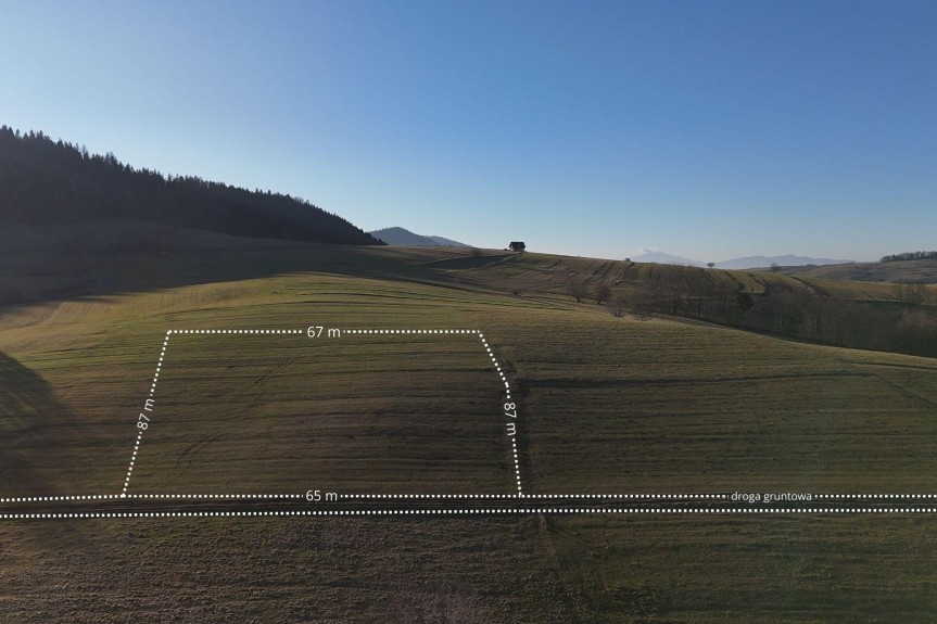 limanowski, Niedźwiedź, Poręba Wielka, Działka widokowa Niedźwiedź 6000m2 blisko lasu