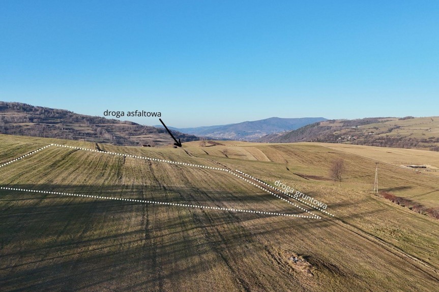 limanowski, Niedźwiedź, Poręba Wielka, Działka widokowa Niedźwiedź 6000m2 blisko lasu