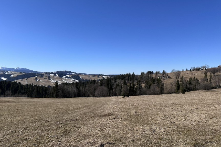 nowotarski, Czarny Dunajec, Czerwienne, Widokowa działka budowlano-rolna Czerwienne 8827m2
