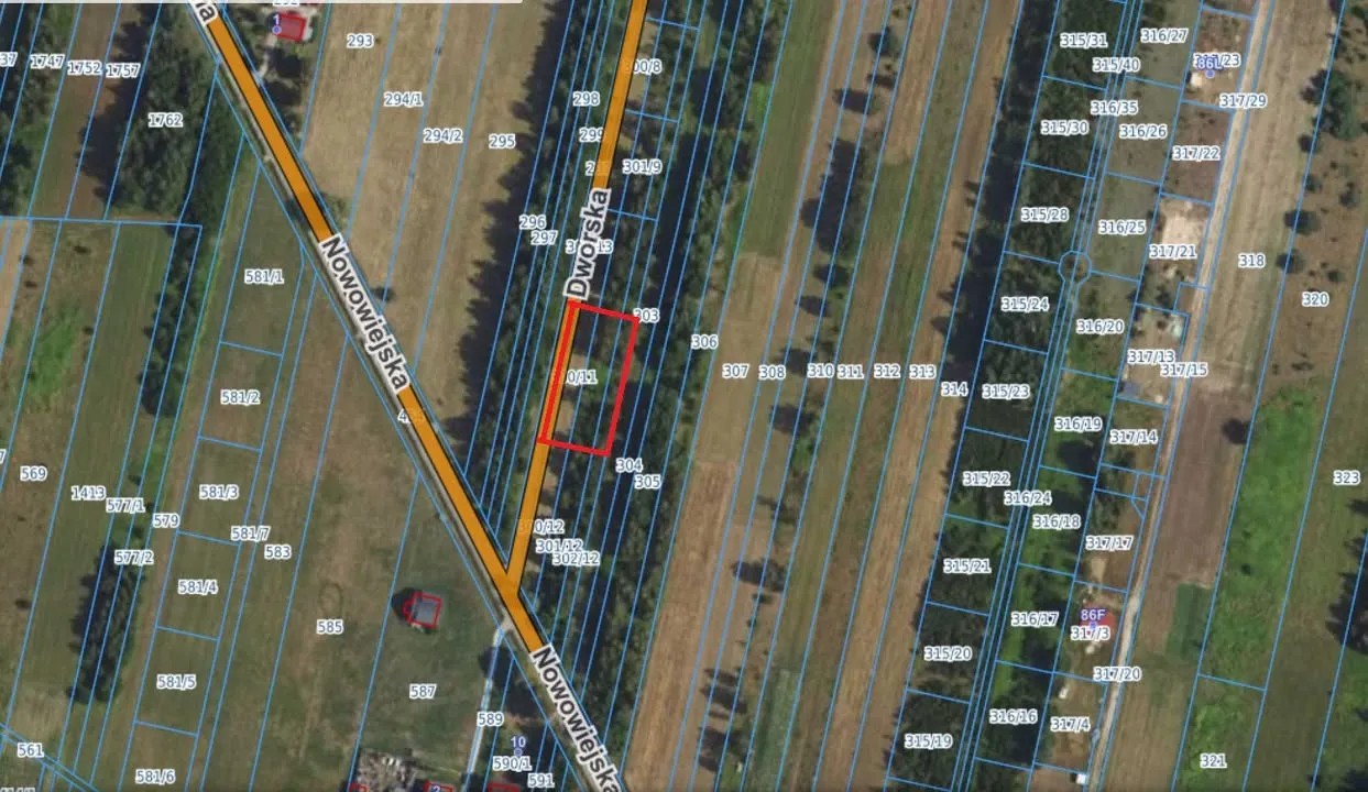 Atrakcyjna działka budowlana o powierzchni 1340 m² przy ul. Dworskiej w miejscowości Miąse