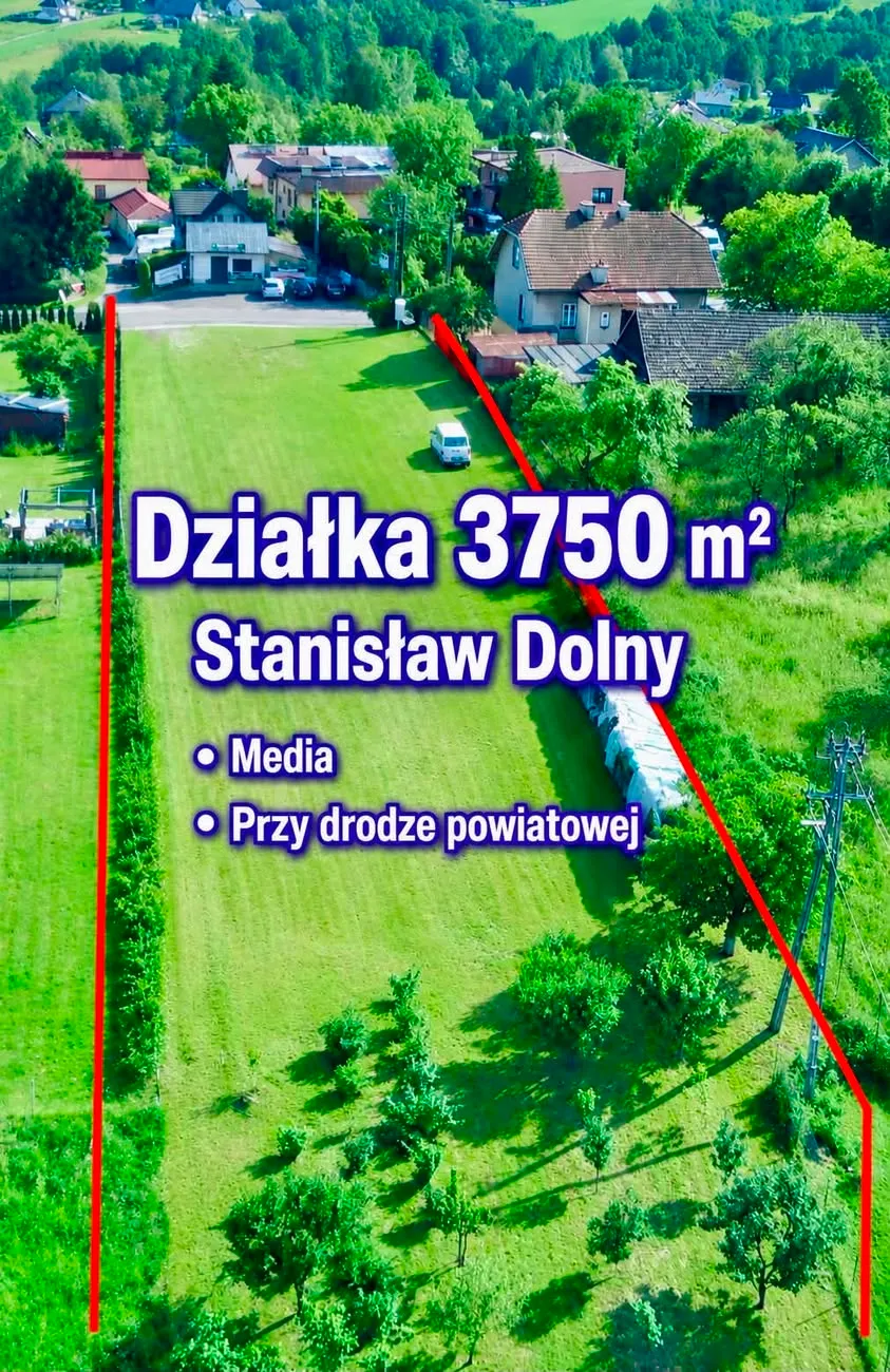 DZIAŁKA INWESTYCYJNO-BUDOWLANA 3750 M² | STANISŁAW DOLNY | MEDIA | MPZP
