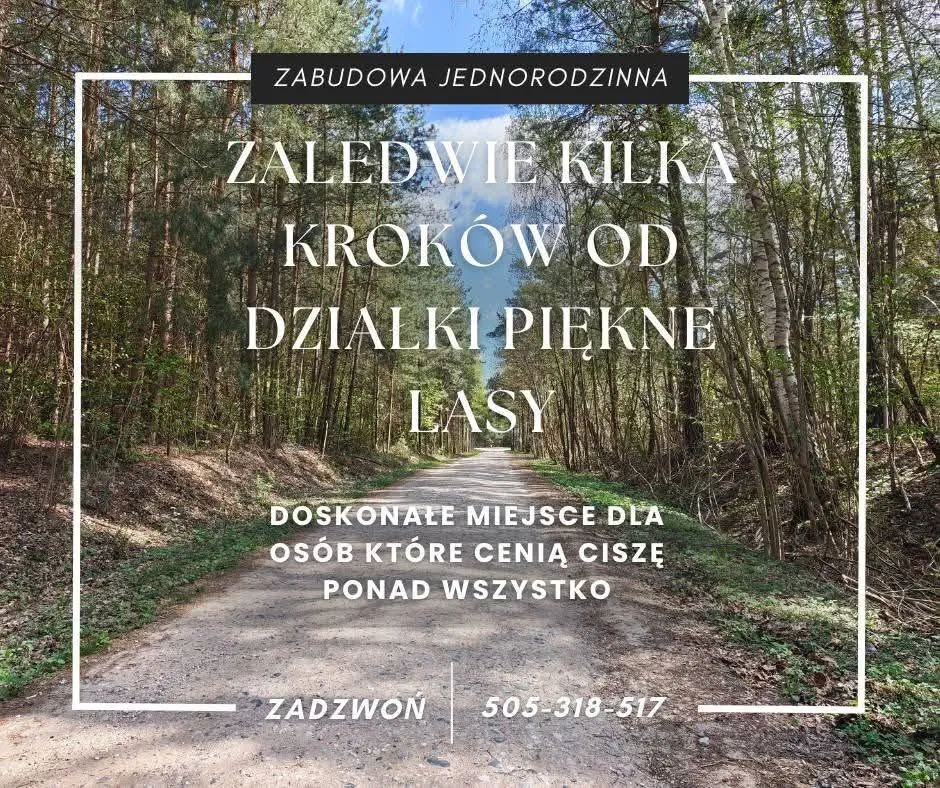 Działka 1250m2 w miejscowości Krzyżówka obok Żyrardowa