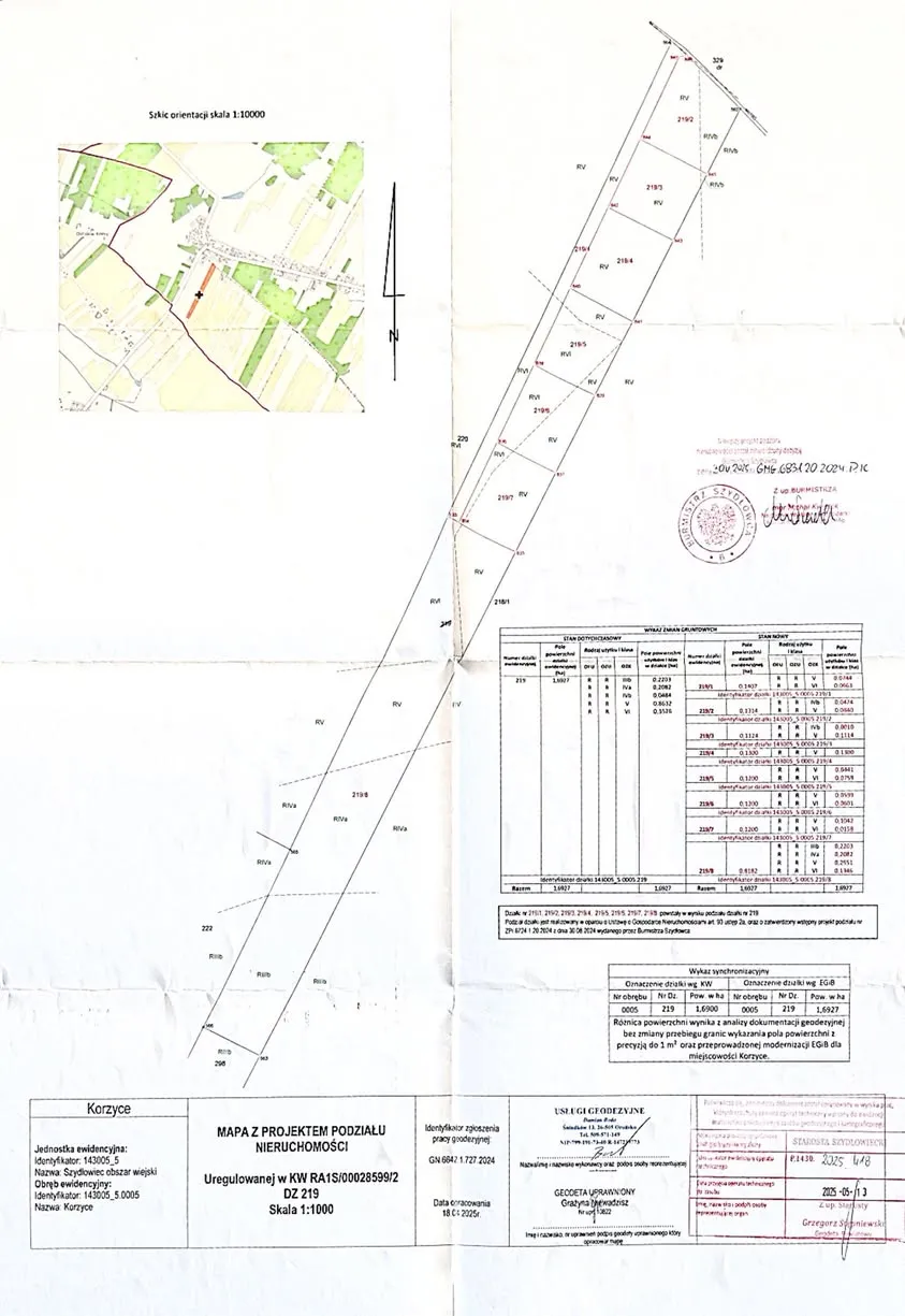 Sprzedam działkę budowlaną 1124 m2 z WZ - 124 km od Warszawy