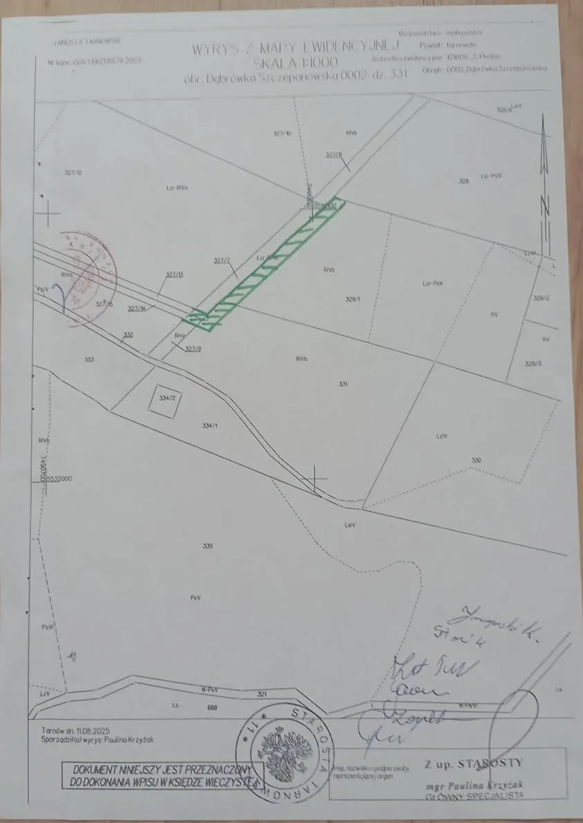 Działki z lasem w miejscowości Dąbrówka Szczepanowska gm.Pleśna woj.Małopolskie - 1,19 ha