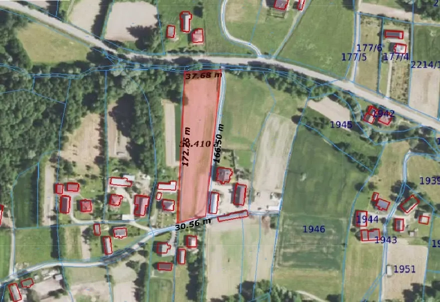 Pogórze Ciężkowickie - Działka budowlana 56 arów (5600 m2) – dwie drogi, media | możliwość podziału | rzeka