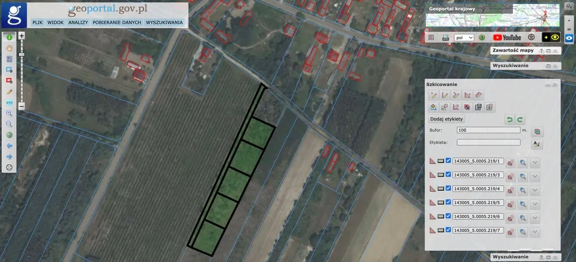 Sprzedam działkę budowlaną 1124 m2 z WZ - 124 km od Warszawy