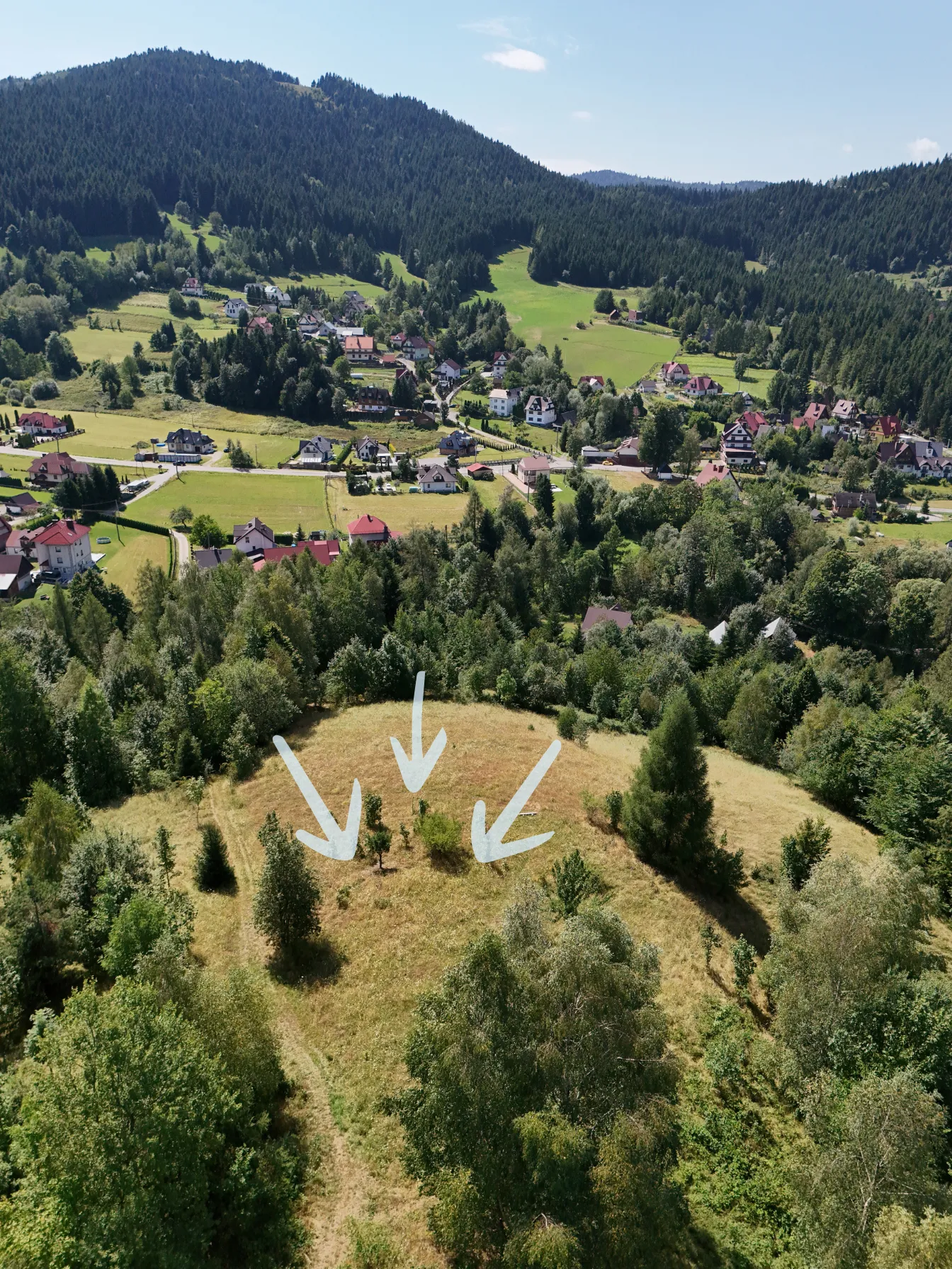Działka budowalna widokowa w górach blisko lasu | Poręba Wielka | Koninki | 1400m2