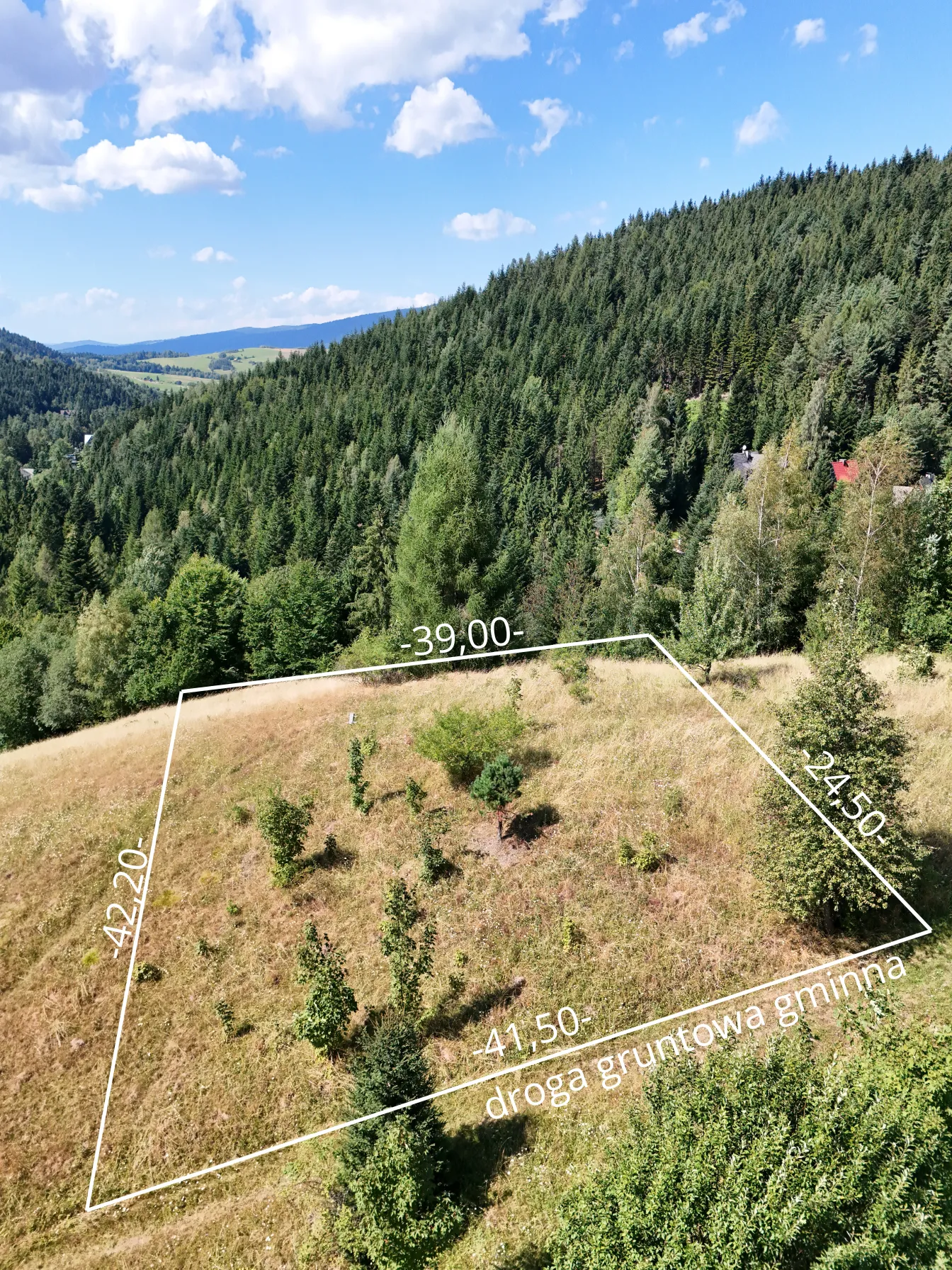 Działka budowalna widokowa w górach blisko lasu | Poręba Wielka | Koninki | 1400m2