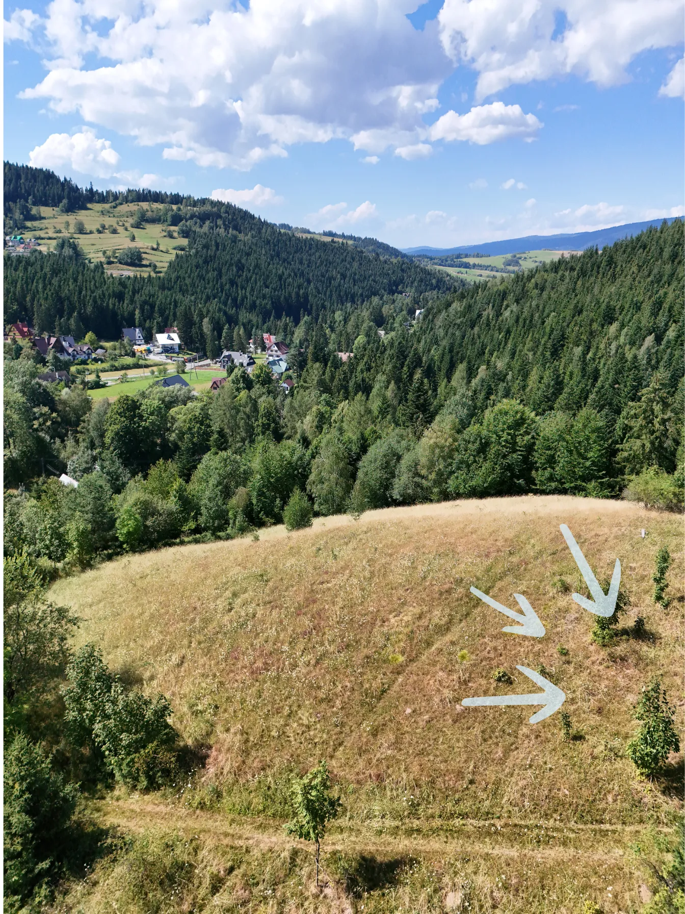 Działka budowalna widokowa w górach blisko lasu | Poręba Wielka | Koninki | 1400m2